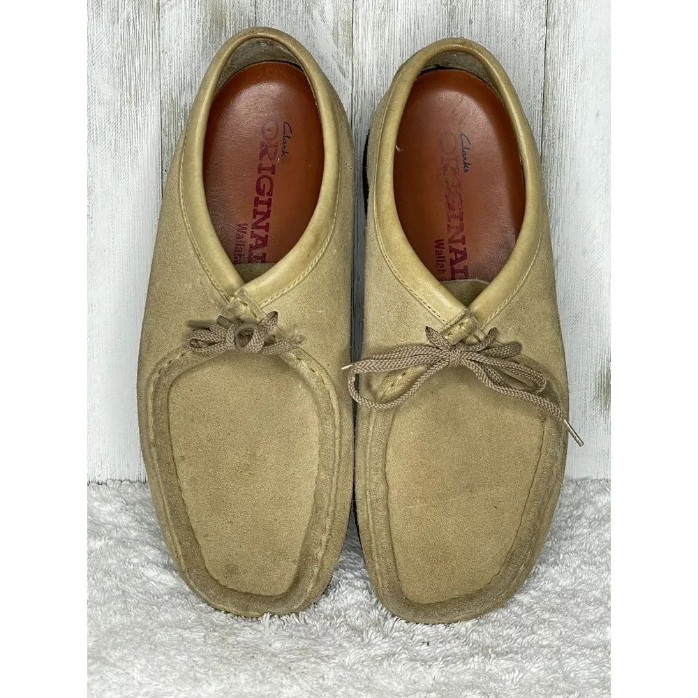 ***SOLD*** Vintage Clarks Originals Wallabee Men's Tan Suede Size 9 - Picture 5 of 9